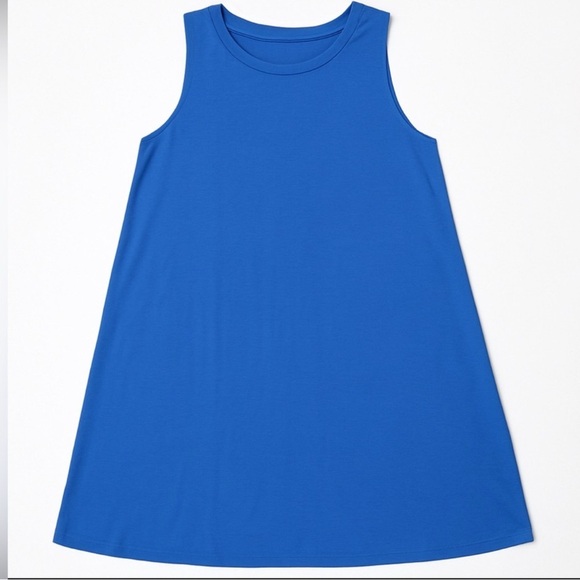 J. Jill Wearever Collection Dress XL Sleeveless Midi Blue minimalist Casual 11/3 - Picture 2 of 5